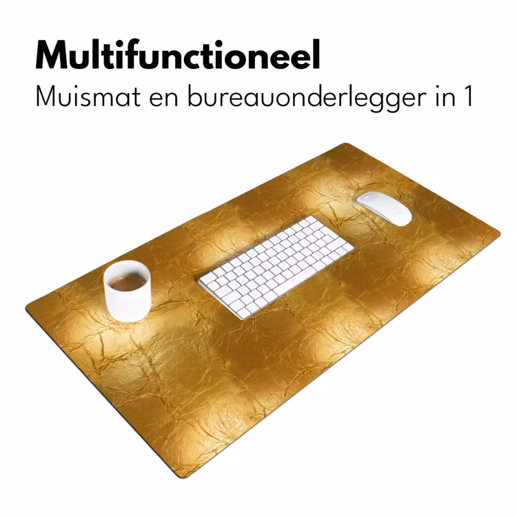Bureau onderlegger - Bladgoud - Vintage - Textuur - Warm Goud — 7