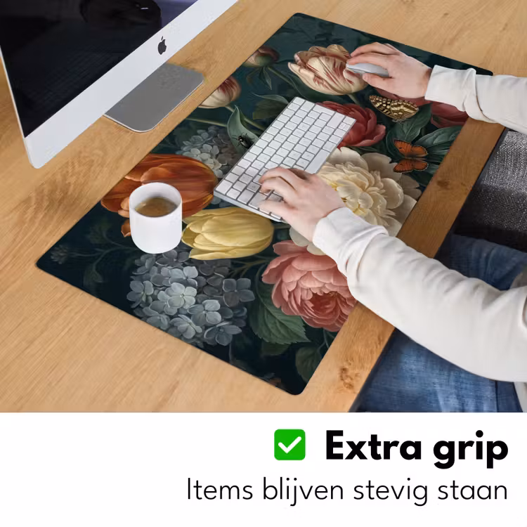 Bureau onderlegger - Bloemen - Boeket - Natuur - Klassiek - Donker — 6