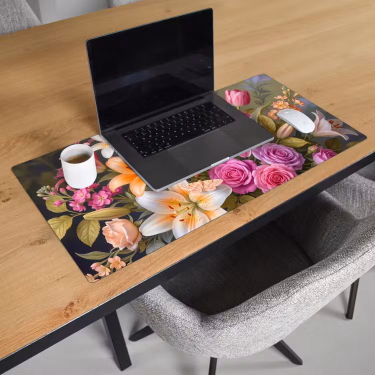 Bureau onderlegger - Bloemen - Boeket - Natuur - Kleurrijk - Modern — 3