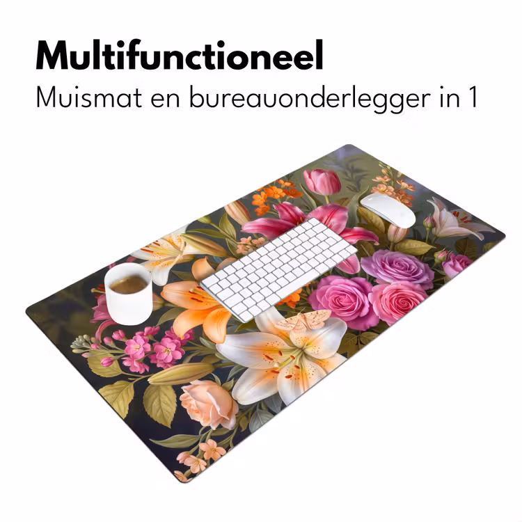 Bureau onderlegger - Bloemen - Boeket - Natuur - Kleurrijk - Modern — 7
