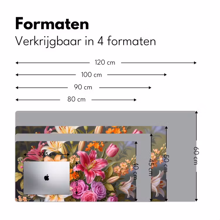 Bureau onderlegger - Bloemen - Boeket - Natuur - Kleurrijk - Modern — 8