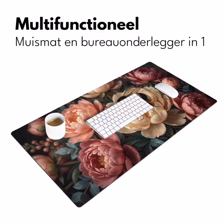 Bureau onderlegger - Bloemen - Insect - Natuur - Roze — 7
