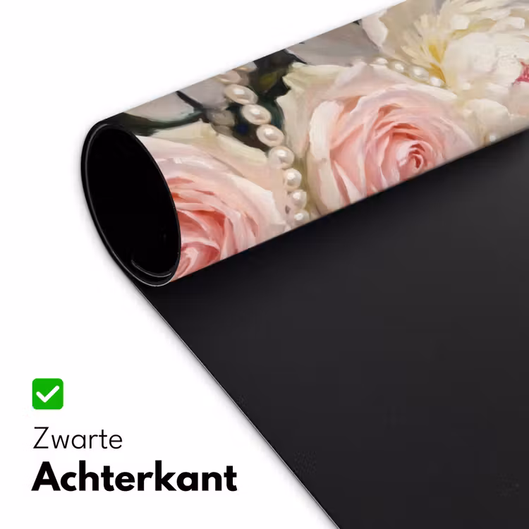 Bureau onderlegger - Bloemen - Parels - Romantiek - Klassiek - Roze — 5