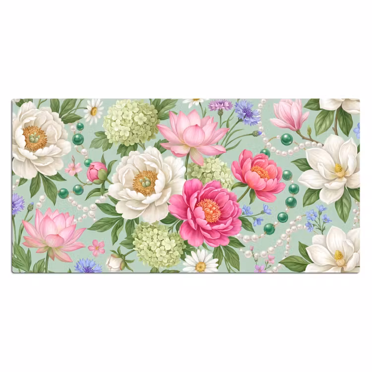 Bureau onderlegger - Bloemen - Patroon - Botanisch - Groen — 2
