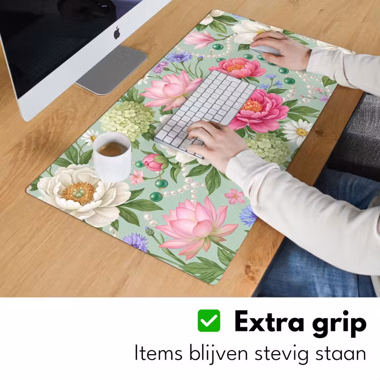 Bureau onderlegger - Bloemen - Patroon - Botanisch - Groen — 6