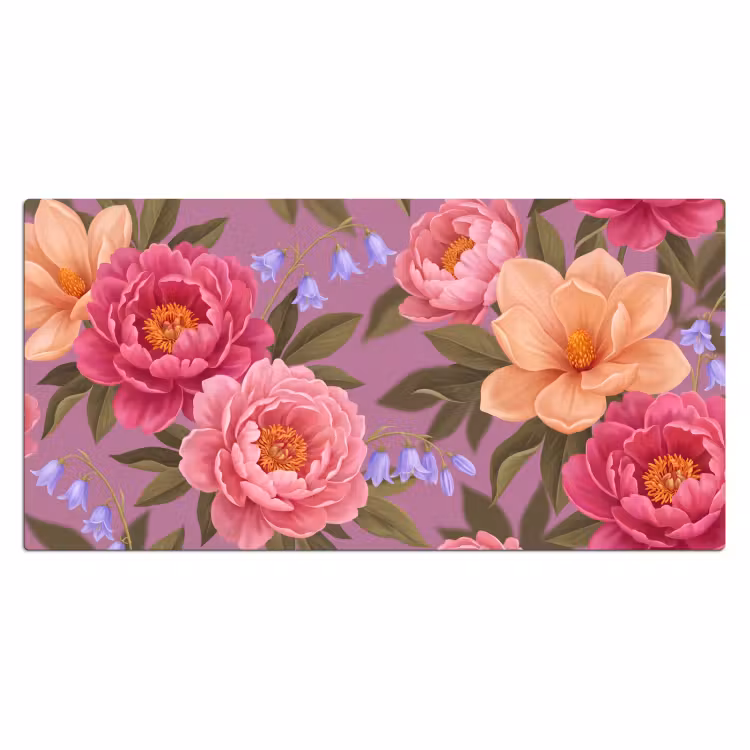 Bureau onderlegger - Bloemen - Patroon - Illustratie - Roze — 2
