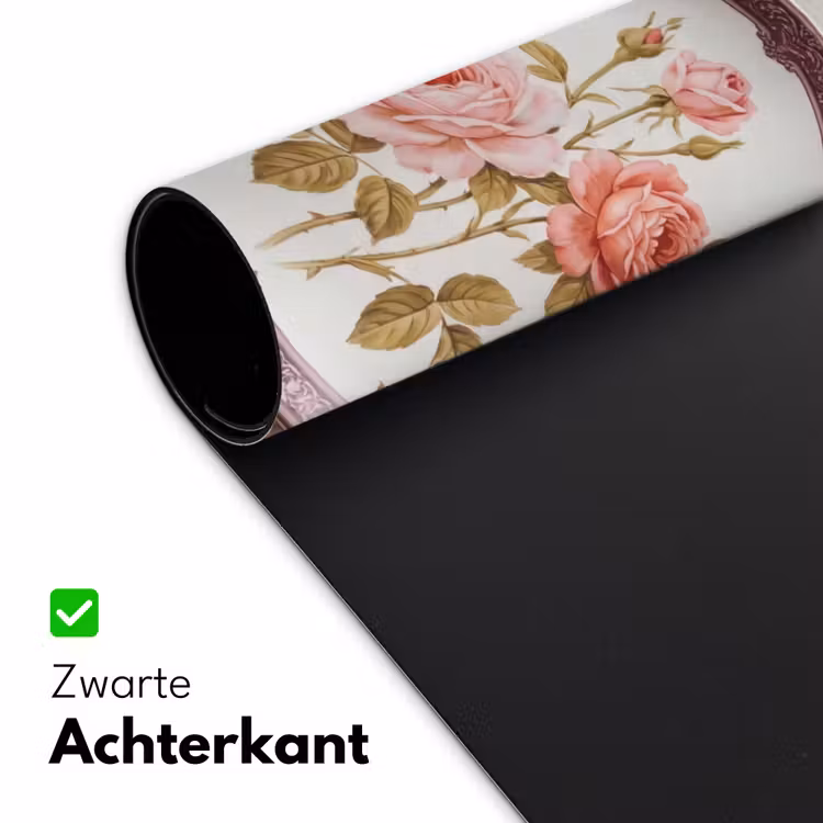 Bureau onderlegger - Bloemen - Patroon - Vintage - Roze - Decoratie — 5