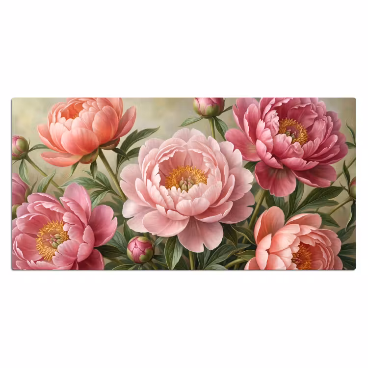 Bureau onderlegger - Bloemen - Roze - Klassiek - Gedetailleerd - Natuur — 2