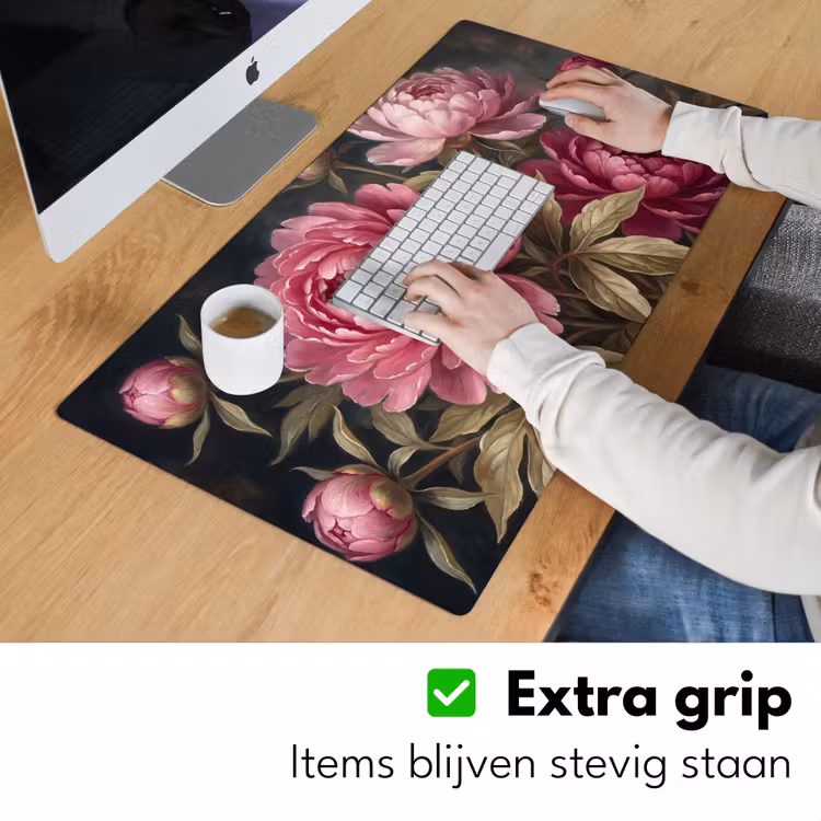 Bureau onderlegger - Bloemen - Roze - Klassiek - Natuur — 6
