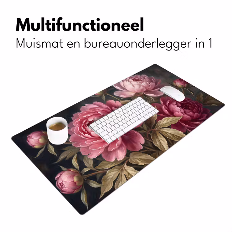 Bureau onderlegger - Bloemen - Roze - Klassiek - Natuur — 7