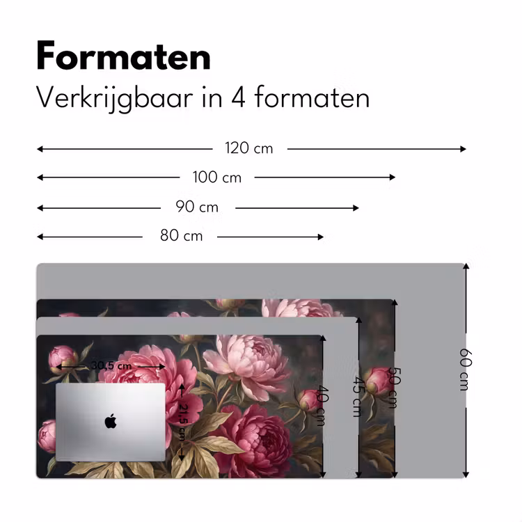 Bureau onderlegger - Bloemen - Roze - Klassiek - Natuur — 8