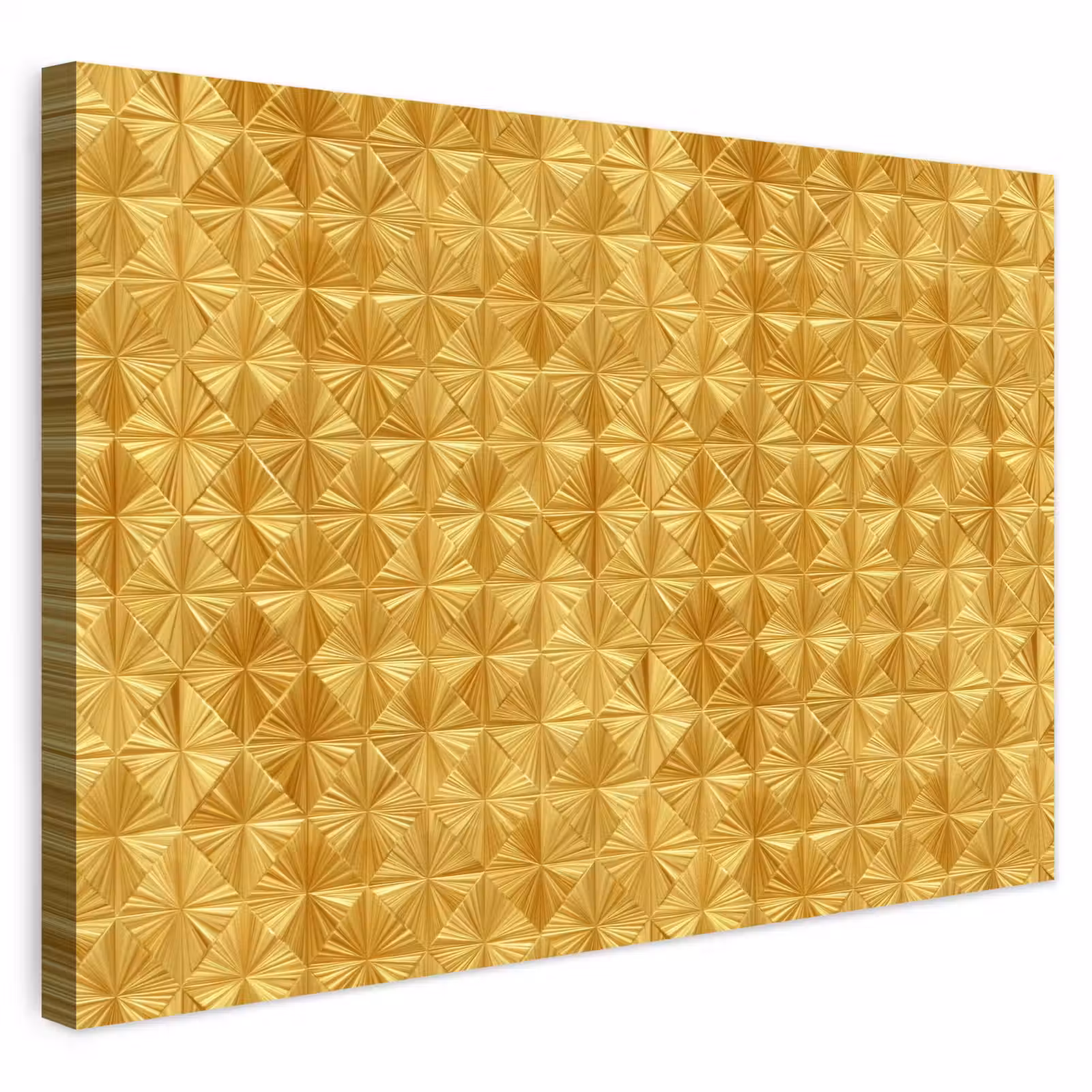 Buiten canvas - Tegels - Geometrisch - Reliëf - Goud — 1