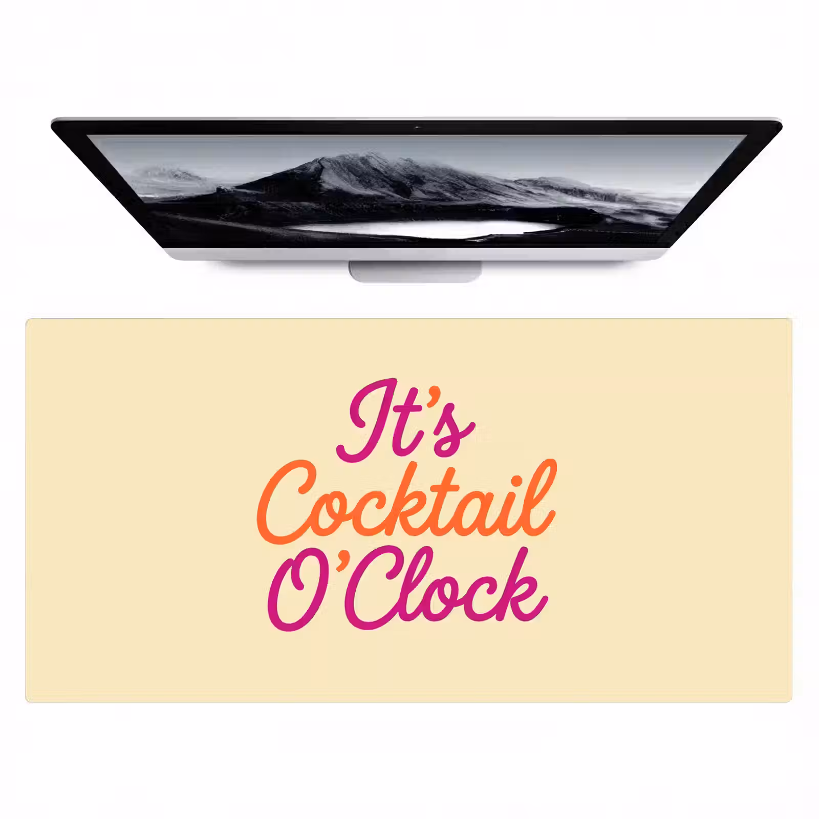 Bureau onderlegger - Cocktail O'Clock - Geel - Retro — 1