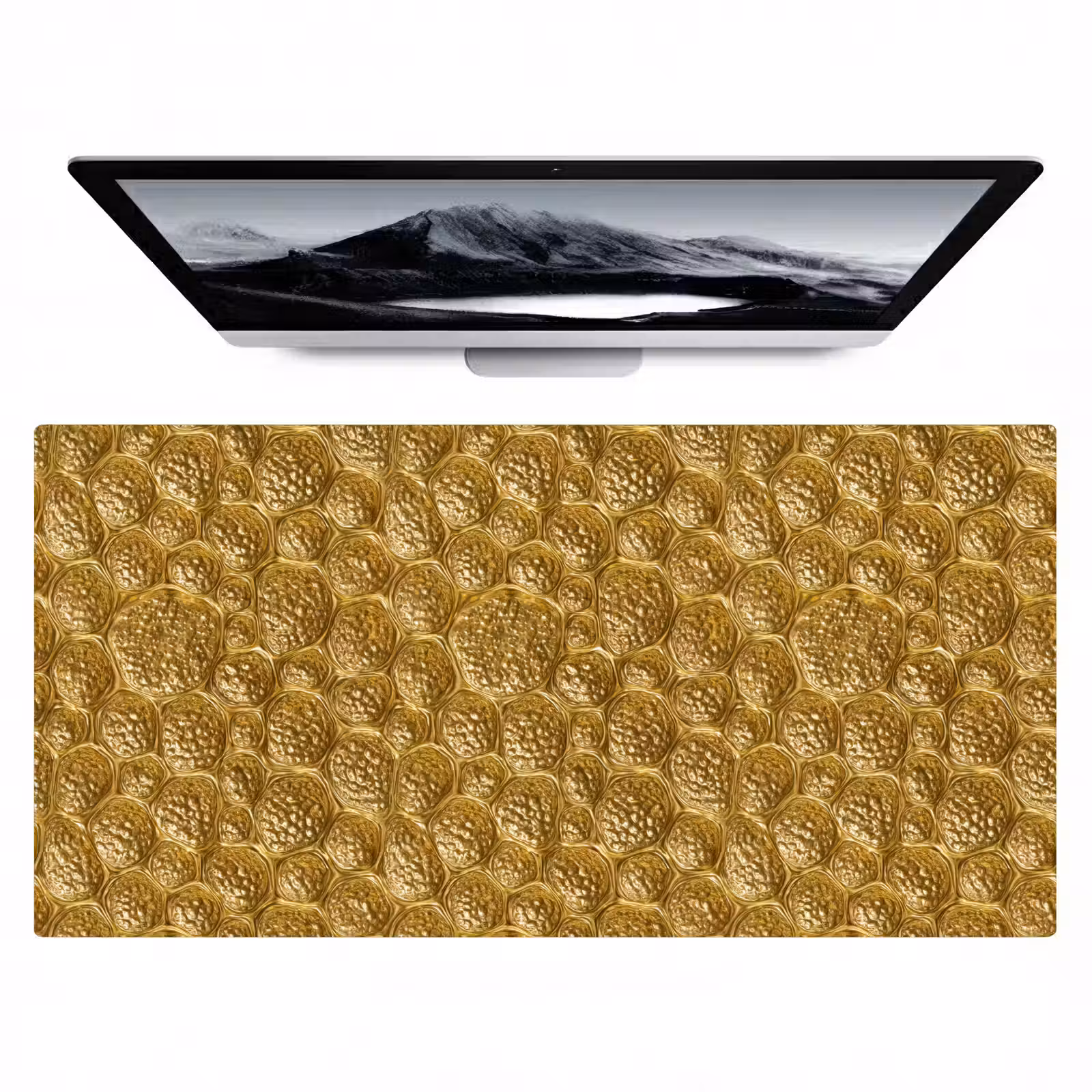 Bureau onderlegger - Gehamerd - Mozaïek - Antiek - Goud — 1