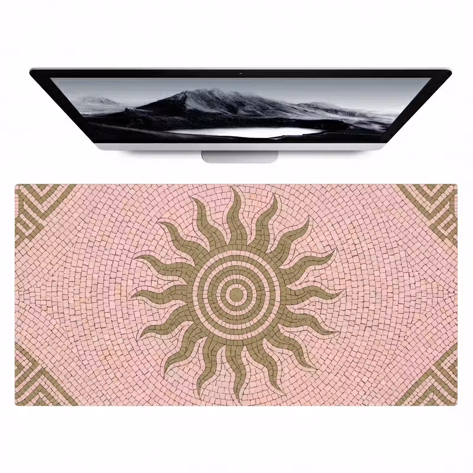 Bureau onderlegger - Mozaïek - Zon - Patroon - Klassiek - Roze — 1