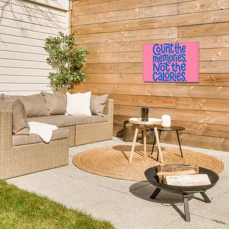 Buiten canvas - Memories - Roze - Blauw - Quote — 5