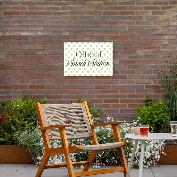 Buiten canvas - Snack Station - Groen - Stippen — 2