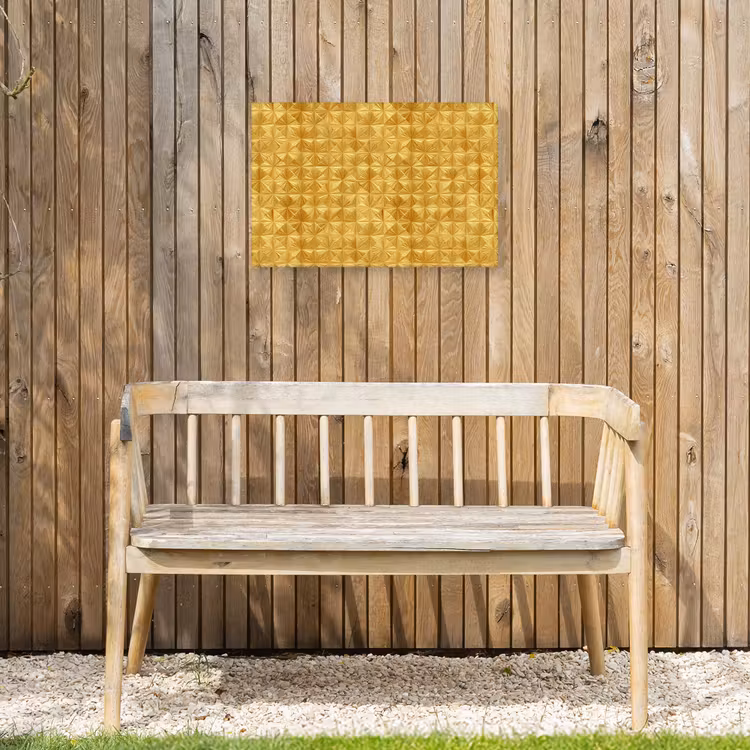 Buiten canvas - Tegels - Geometrisch - Reliëf - Goud — 3