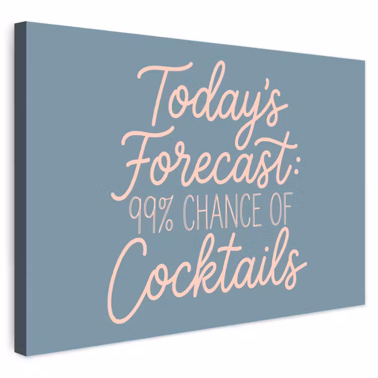 Buiten canvas - Today's Forecast - Cocktails - Blauw — 1