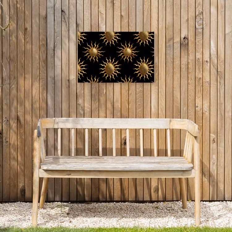 Buiten canvas - Zon - Patroon - Luxe - Goud - Zwart — 3