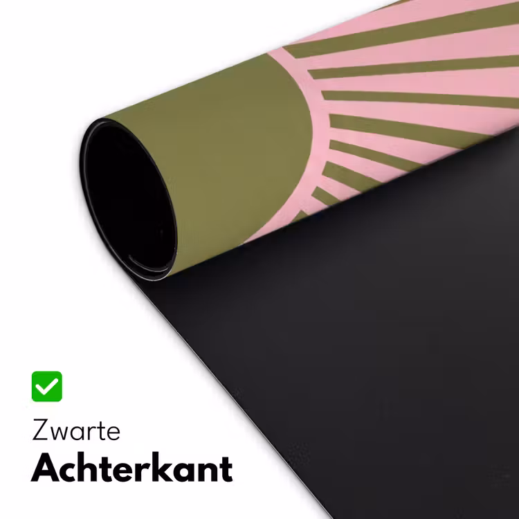 Bureau onderlegger - Abstract - Stralen - Grafisch - Roze - Groen — 5