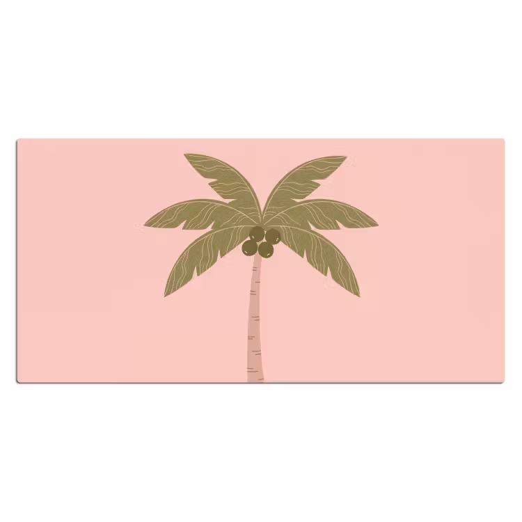 Bureau onderlegger - Boom - Palm - Natuur - Illustratie - Roze — 2