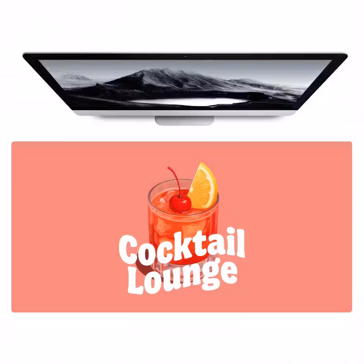 Bureau onderlegger - Cocktail Lounge - Glas - Koraal — 1