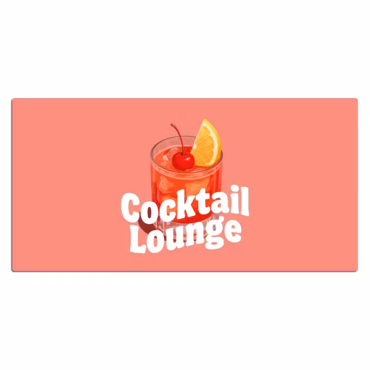 Bureau onderlegger - Cocktail Lounge - Glas - Koraal — 2