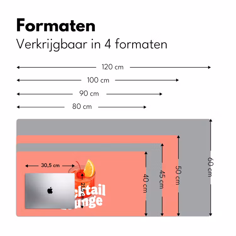 Bureau onderlegger - Cocktail Lounge - Glas - Koraal — 8