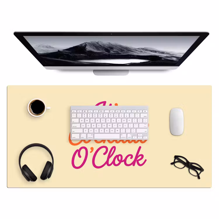 Bureau onderlegger - Cocktail O'Clock - Geel - Retro — 4