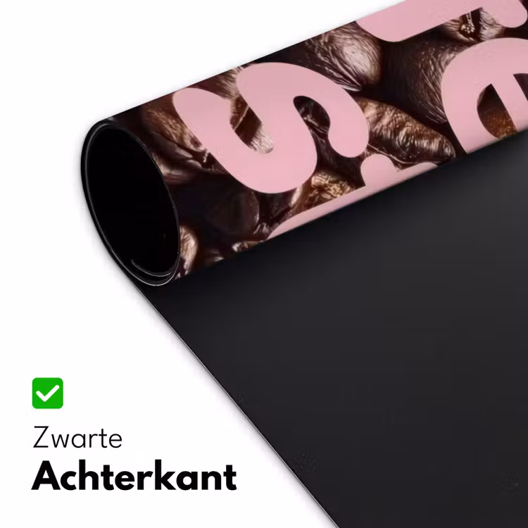 Bureau onderlegger - Coffee First - Koffiebonen - Roze — 5
