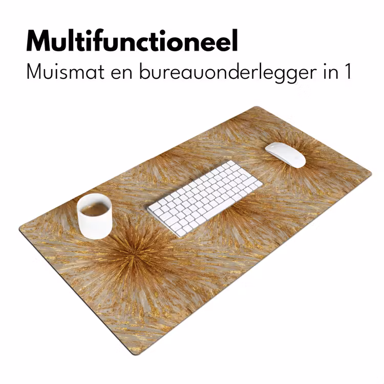 Bureau onderlegger - Explosie - Abstract - Goud - Wit — 7