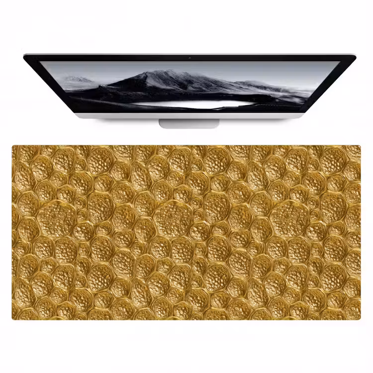 Bureau onderlegger - Gehamerd - Mozaïek - Antiek - Goud — 1