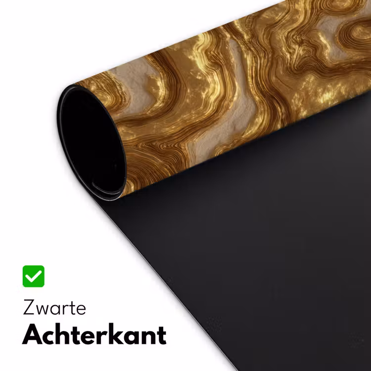 Bureau onderlegger - Golven - Organisch - Goud - Crème — 5