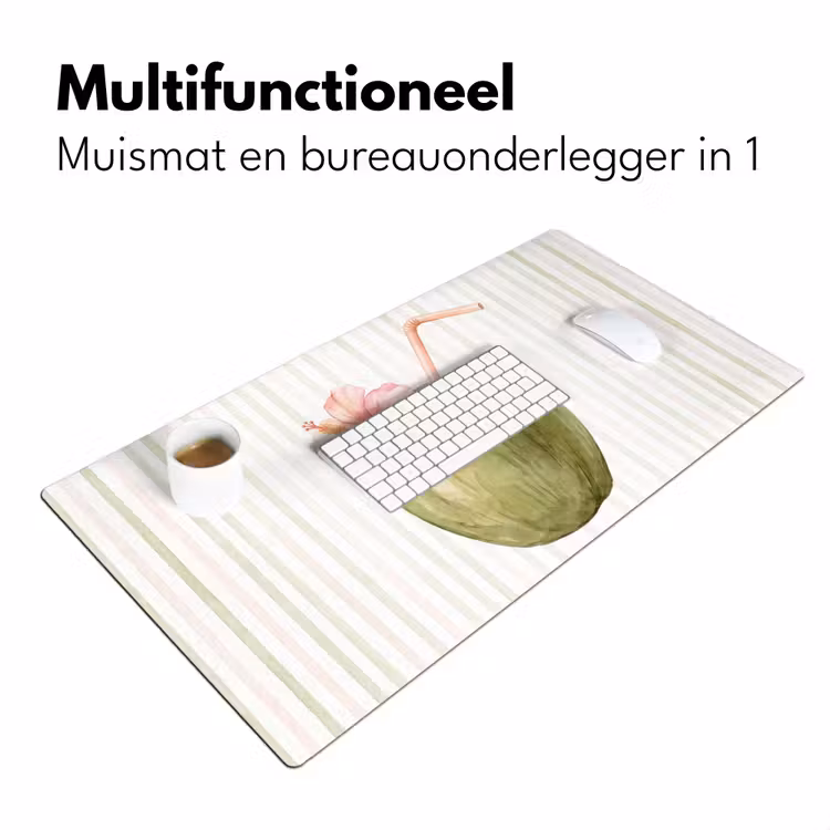 Bureau onderlegger - Kokosnoot - Drank - Tropisch - Illustratie - Zomer — 7