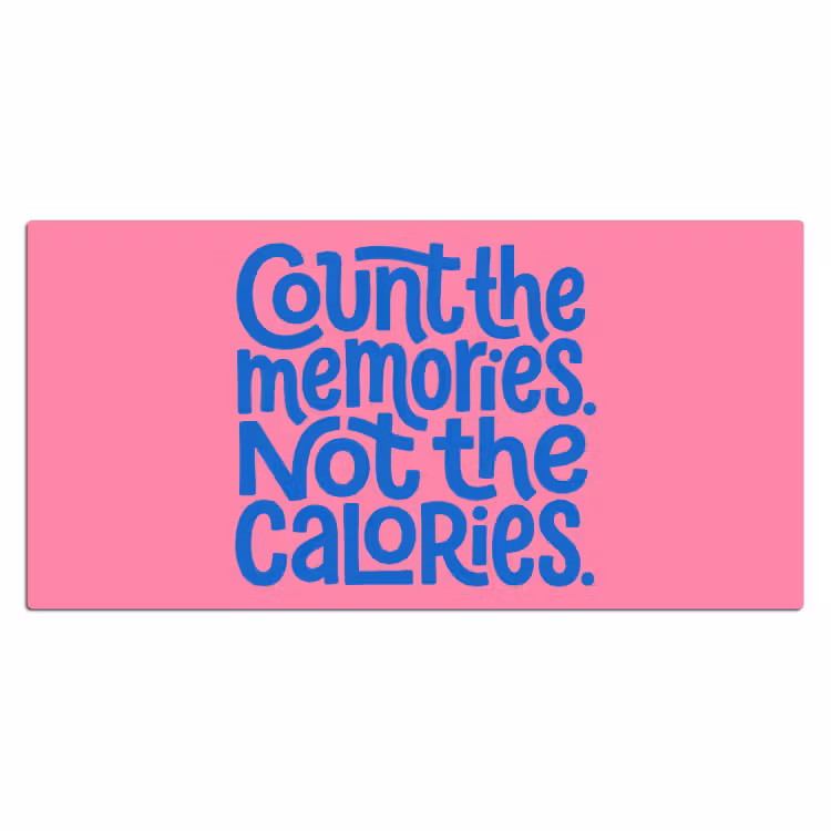 Bureau onderlegger - Memories - Roze - Blauw - Quote — 2
