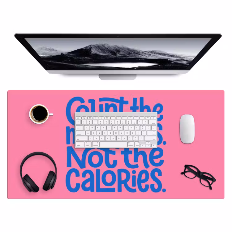 Bureau onderlegger - Memories - Roze - Blauw - Quote — 4