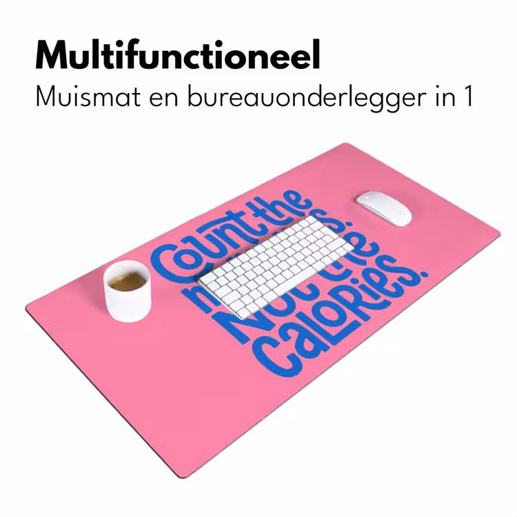 Bureau onderlegger - Memories - Roze - Blauw - Quote — 7