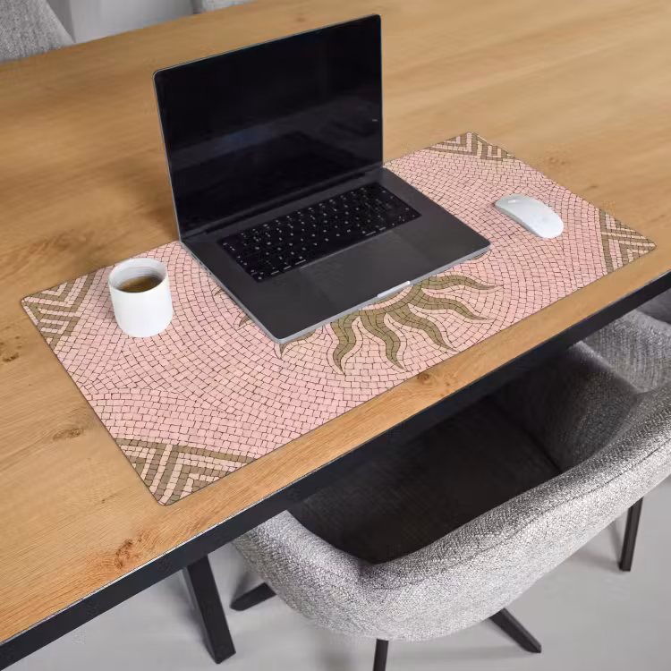 Bureau onderlegger - Mozaïek - Zon - Patroon - Klassiek - Roze — 3
