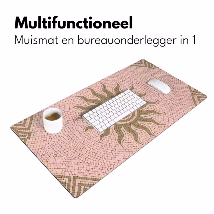 Bureau onderlegger - Mozaïek - Zon - Patroon - Klassiek - Roze — 7