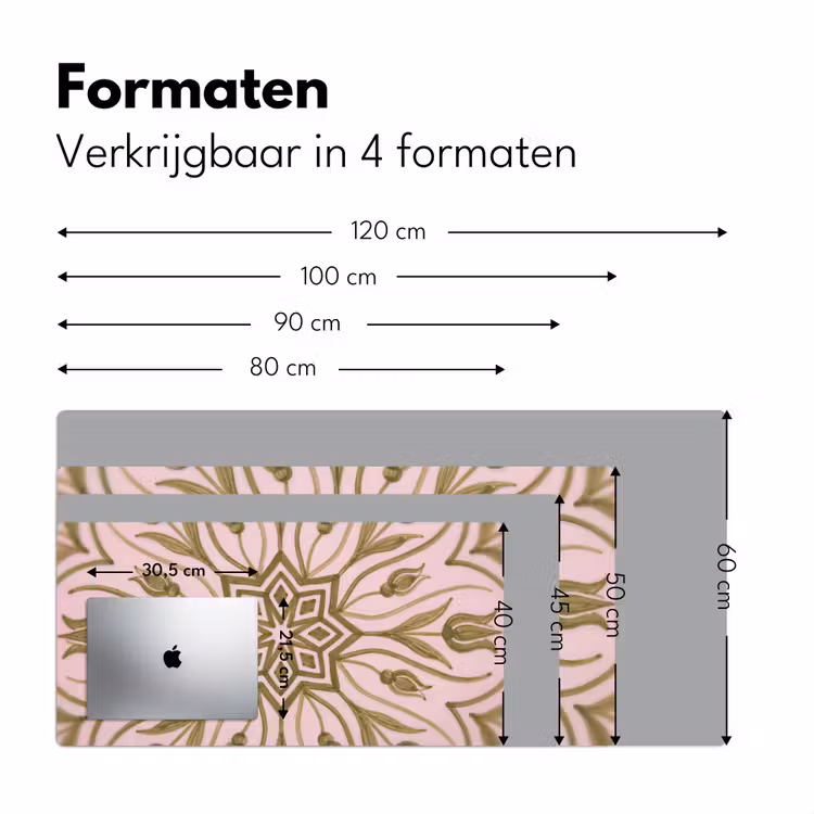 Bureau onderlegger - Patroon - Mandala - Decoratie - Abstract - Groen — 8
