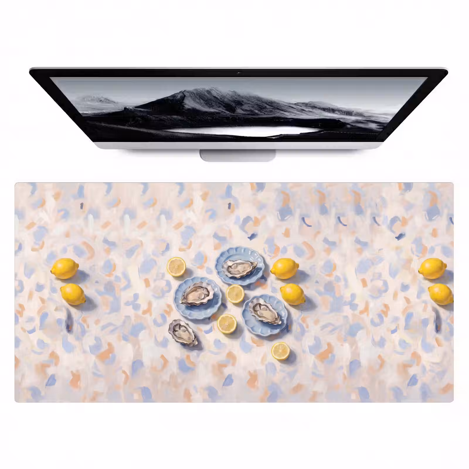 Bureau onderlegger - Eten - Oesters - Citroenen - Modern - Geel — 1