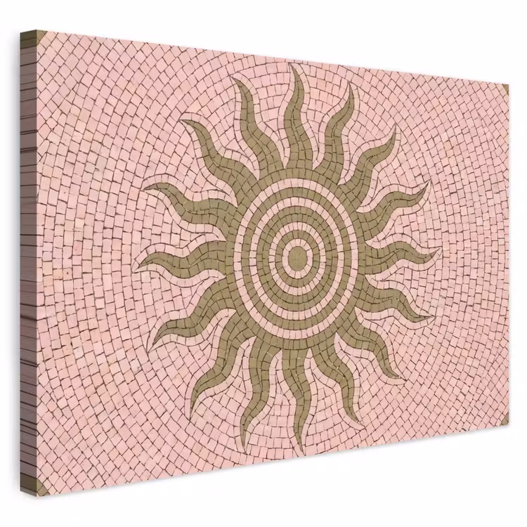 Buiten canvas - Mozaïek - Zon - Patroon - Klassiek - Roze — 1
