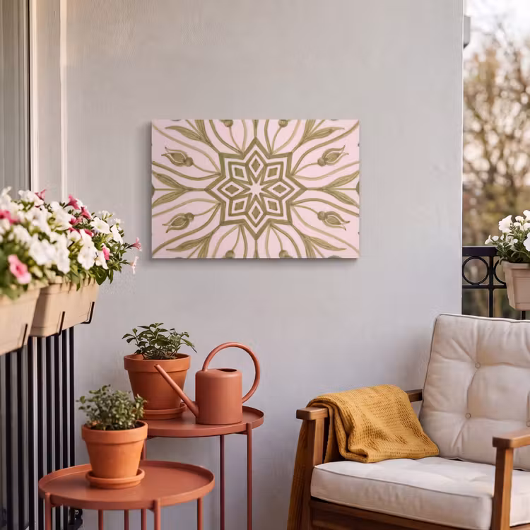 Buiten canvas - Patroon - Mandala - Decoratie - Abstract - Groen — 4