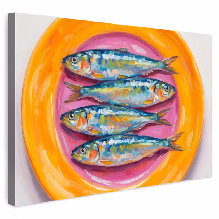 Buiten canvas - Vis - Vier - Eten - Modern - Kleurrijk — 1