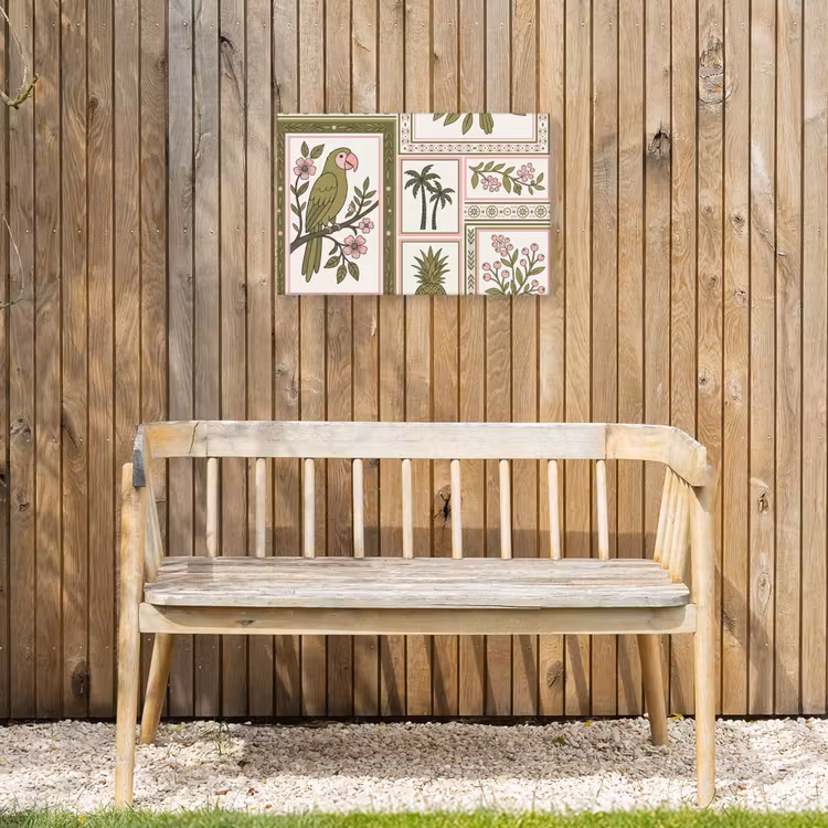 Buiten canvas - Vogel - Tropisch - Patroon - Decoratief - Groen — 3