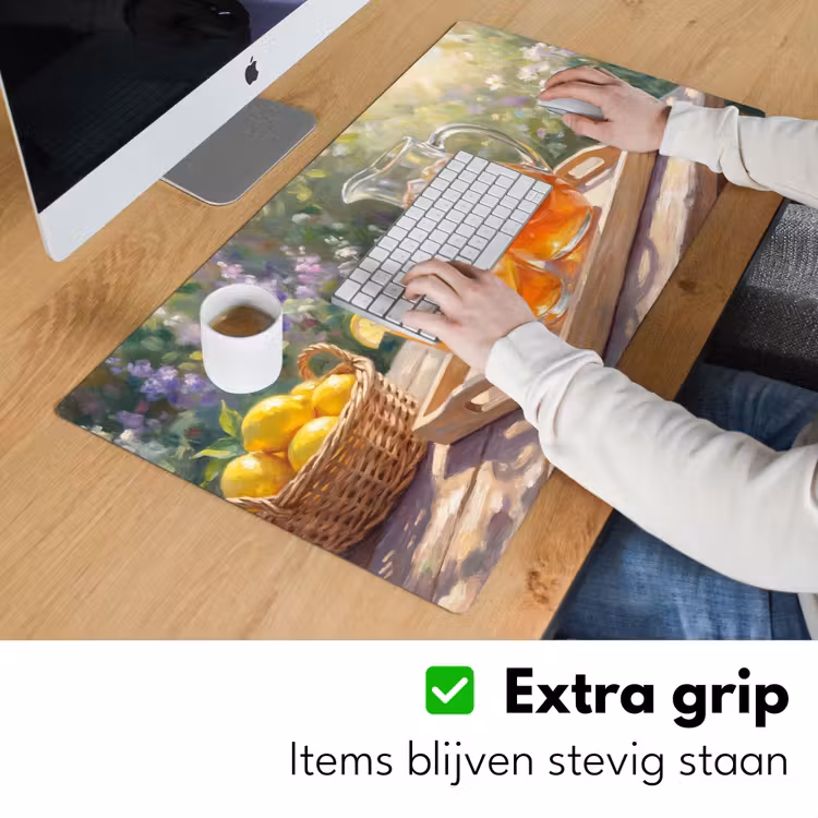 Bureau onderlegger - Drank - Citroen - Zomer - Tuin - Geel — 6