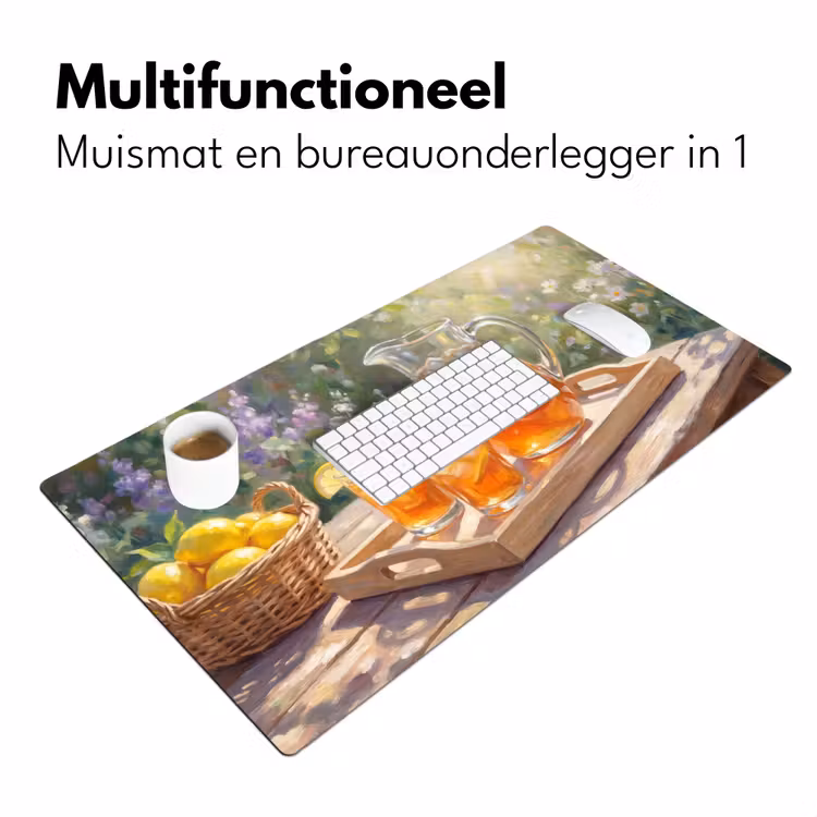 Bureau onderlegger - Drank - Citroen - Zomer - Tuin - Geel — 7