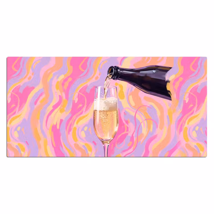 Bureau onderlegger - Drank - Inschenken - Feest - Abstract - Roze — 2