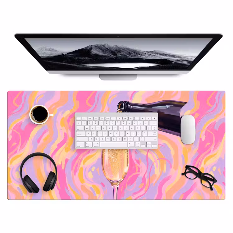 Bureau onderlegger - Drank - Inschenken - Feest - Abstract - Roze — 4